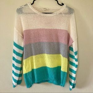 Lightweight Color Block Knit Sweater